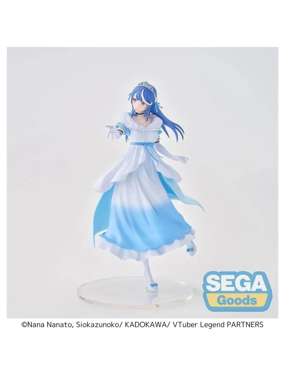 Sega VTuber Legend Awayuki Kokorone Figure Blue White NIB Ombre Dress US Seller